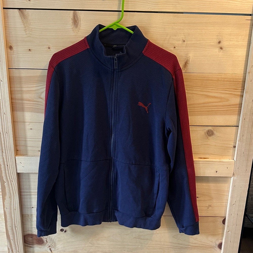 Puma Blue and Red Zip-Up Jacket